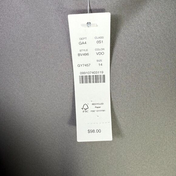 J. Crew Gwyneth Slip Midi Luster Charmeuse Dress Gray US Womens 14 90s Style - Picture 7 of 12